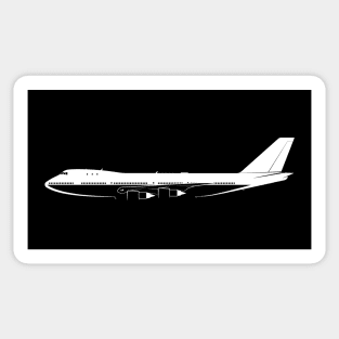 747-100 Silhouette Sticker